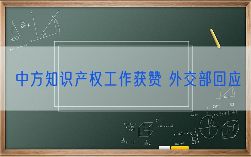 中方知识产权工作获赞 外交部回应