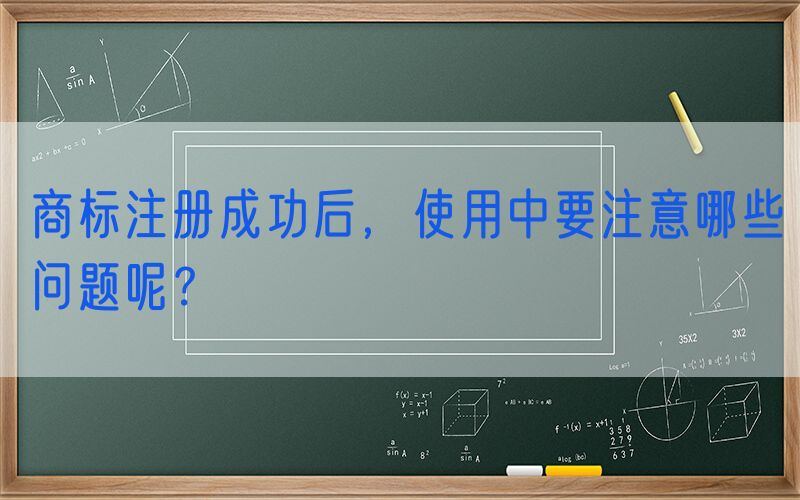 商标注册成功后，使用中要注意哪些问题呢？