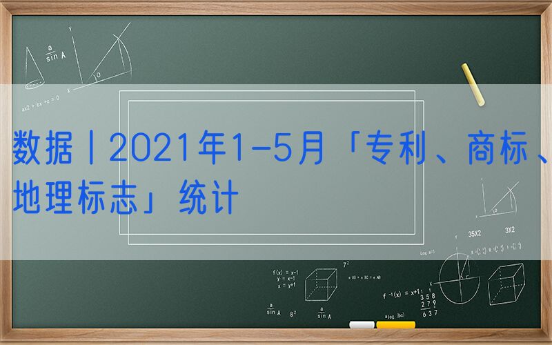 数据丨2021年1-5月「专利、商标、地理标志」统计