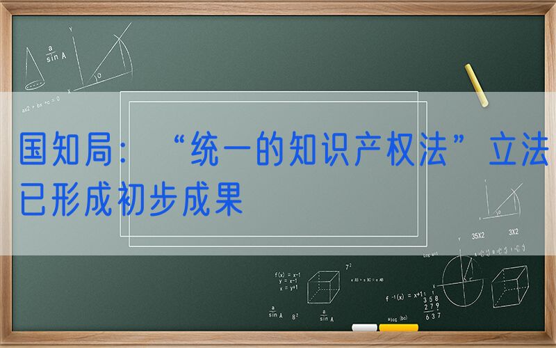 国知局：“统一的知识产权法”立法已形成初步成果