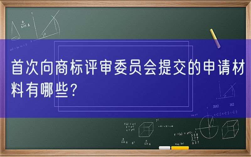首次向商标评审委员会提交的申请材料有哪些？