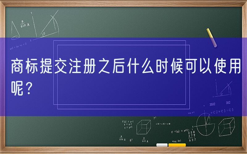 商标提交注册之后什么时候可以使用呢？