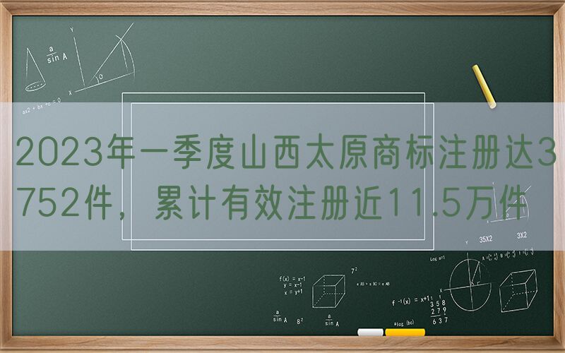 2023年一季度山西太原商标注册达3752件，累计有效注册近11.5万件