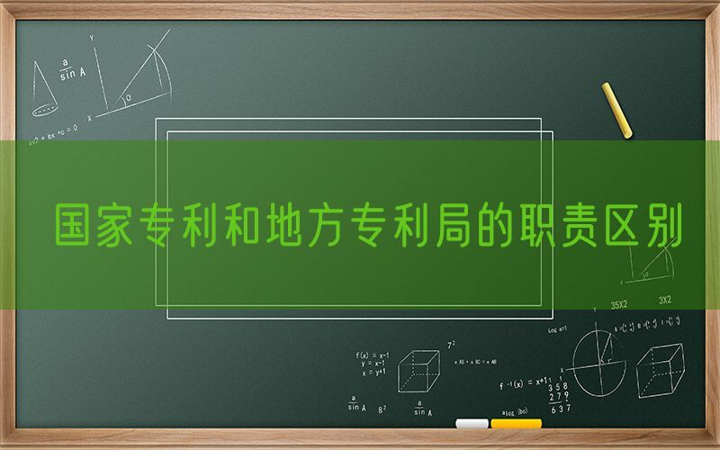 国家专利和地方专利局的职责区别